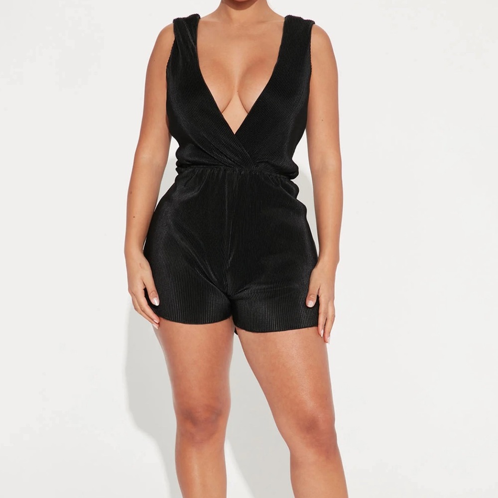 Black Stylish Romper In Black Classy & Comfy